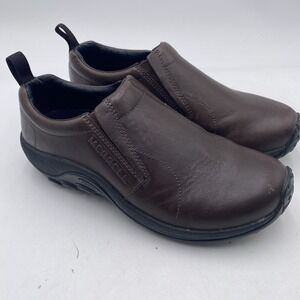 Merrell Slip-on Jungle Moc 2/3 Casual Leather Shoes Mens Size 7.5 Brown J84987